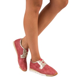 Kylie Divatos megkötött tornacipő piros 2