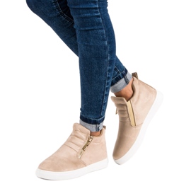 Velúr Slip-On cipők barna 1