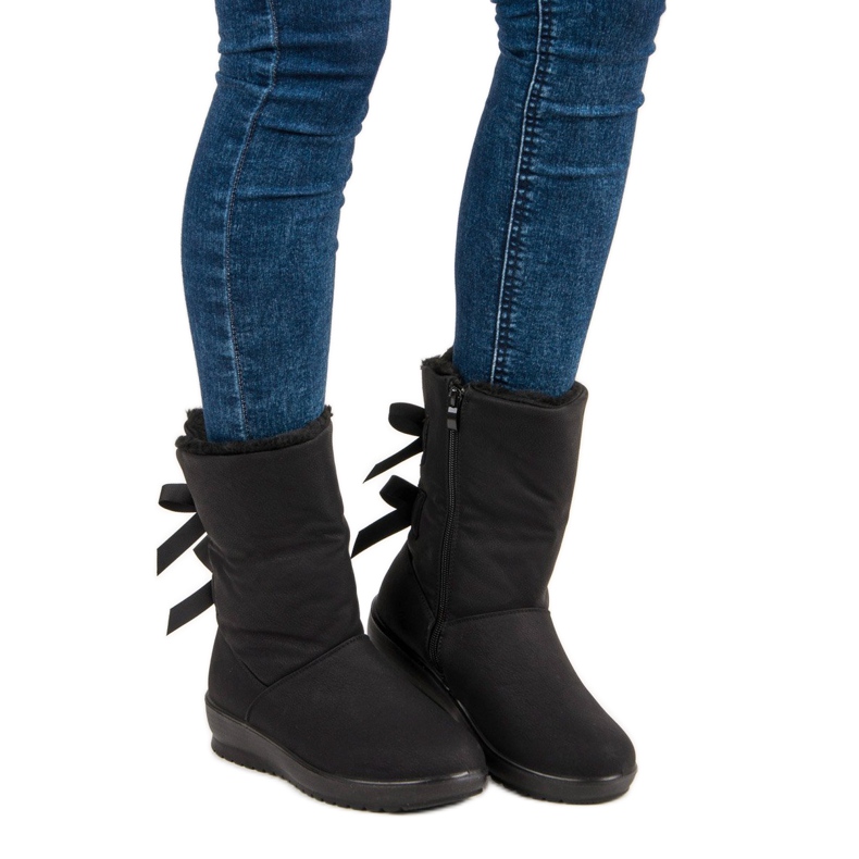 Meleg hócipő cipzárral fekete 1