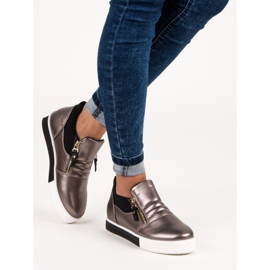 Grafit tornacipő cipzárral szürke 2 Grafit tornacipő cipzárral szürke 2