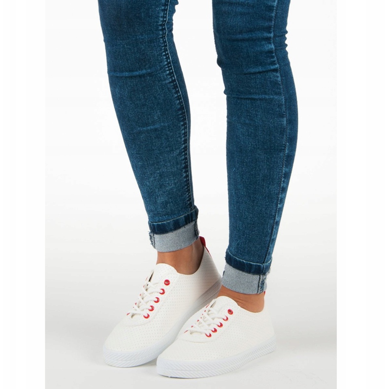 Kylie Áttört kötött cipők fehér 1