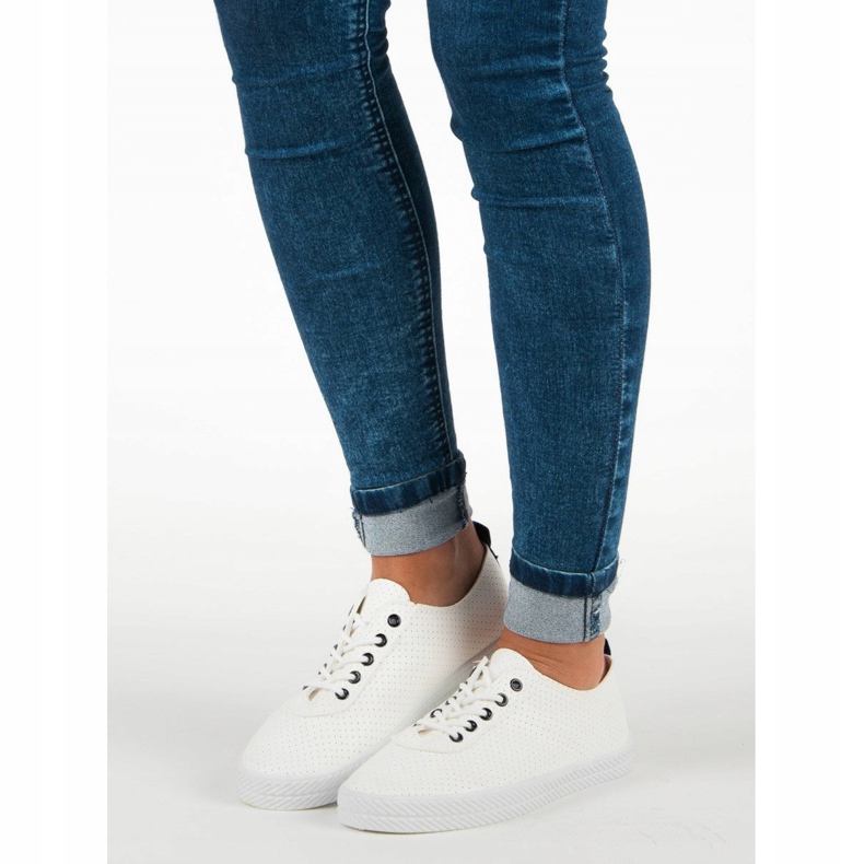 Kylie Áttört kötött cipők fehér 1