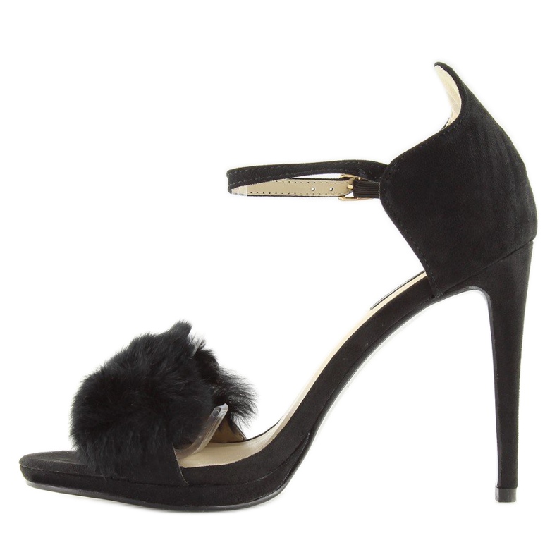 Fekete szandál magas sarkú L6120 Fekete 2