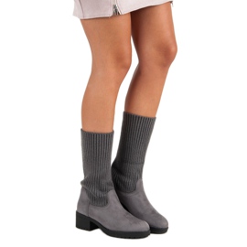 Seastar Felcsúsztatható magas csizma szürke 2