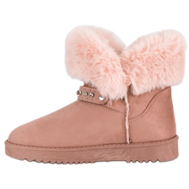 Seastar Mukluki szőrmével rózsaszín 1