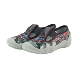 Befado gyerekcipő papucs 290x166 szürke piros 3