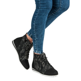 Vinceza Camo tornacipő a boka felett fekete 1