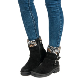 Filippo Fekete bőr bokacsizma 1