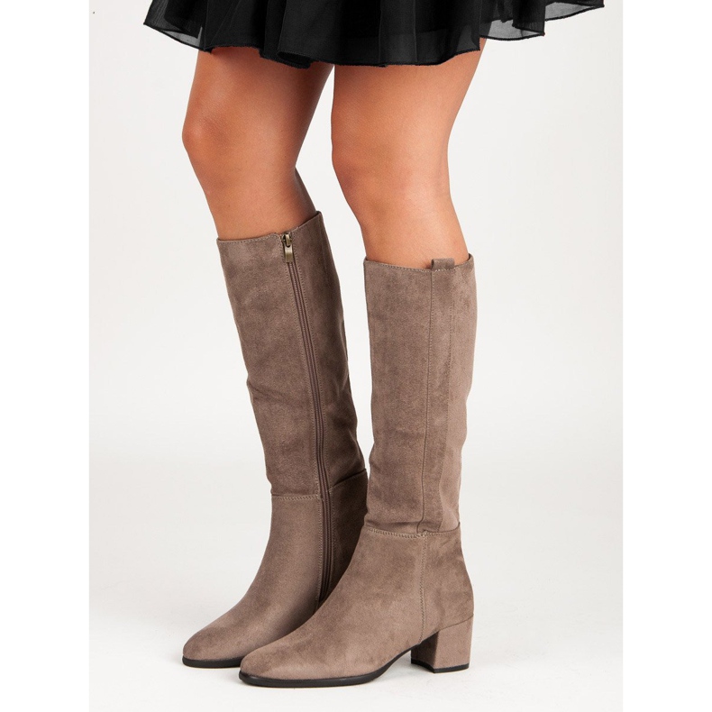 Filippo Bézs színű magas sarkú csizma 1