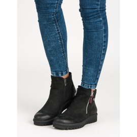 Alacsony csizma a VINCEZA cipzáron fekete 1