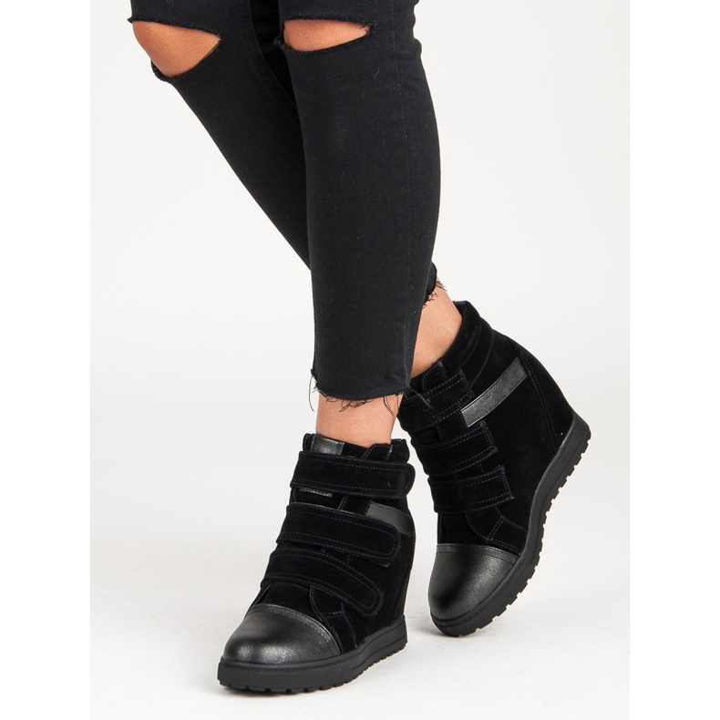 J. Star Fekete tépőzáras tornacipő 2