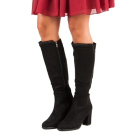 Fekete velúr csizma 1 Fekete velúr csizma 1