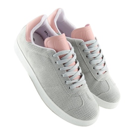 Szürke és rózsaszín női tornacipő BL131P GREY / PINK 2