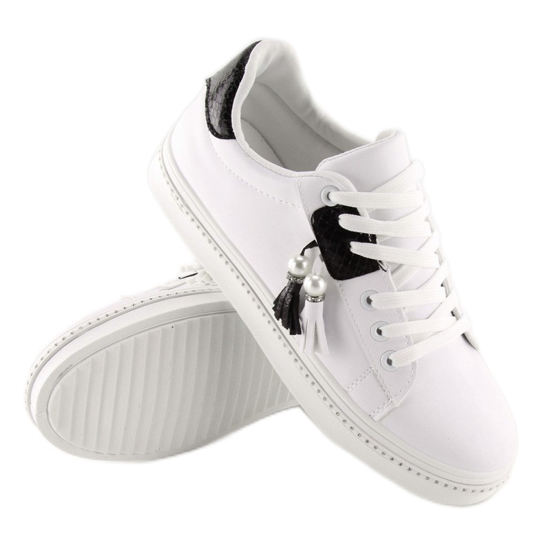 Női fekete-fehér tornacipő 88038 WHITE / BLACK 2