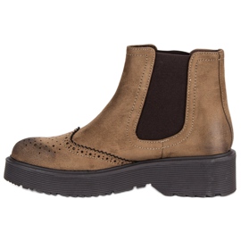 Corina Kényelmes velúr csizma barna 1