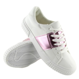 Női tornacipő fehér és rózsaszín M896 WHITE / PINK lila 2