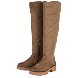 Corina Női lapos combcsizma barna 2