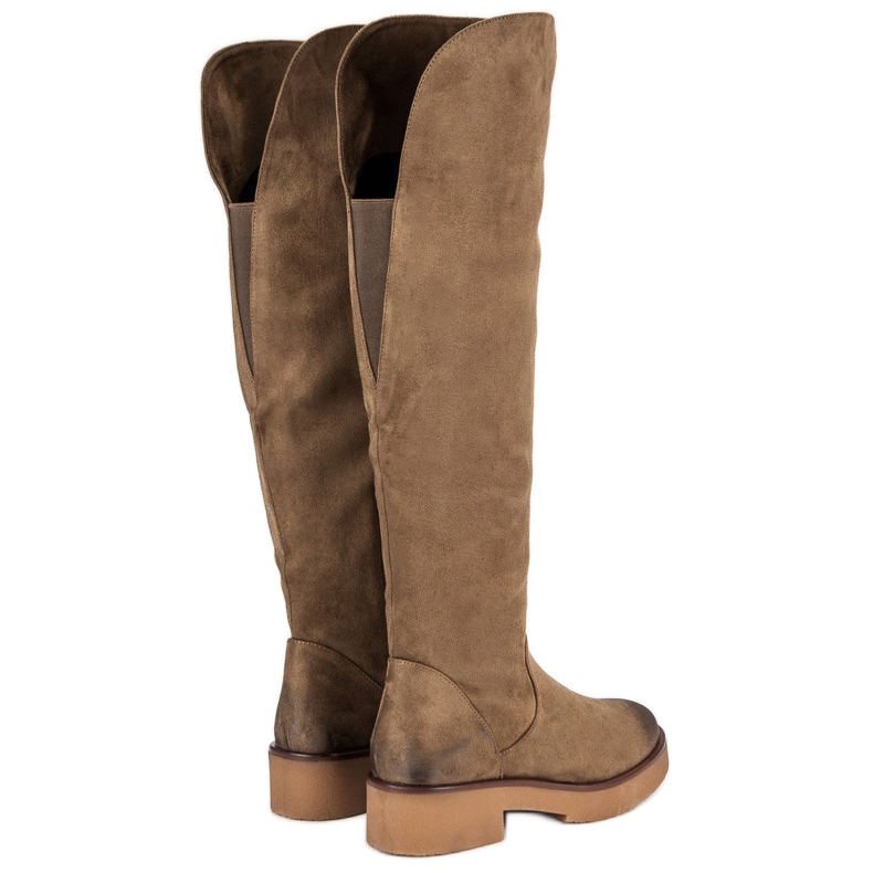 Corina Női lapos combcsizma barna 1