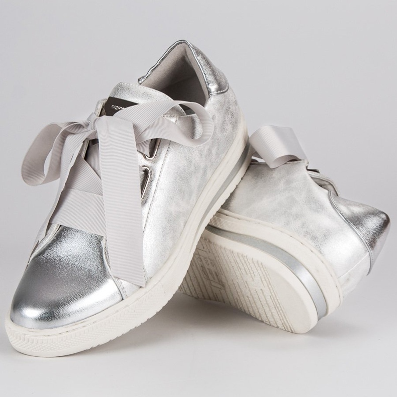 Filippo Ezüst kötött cipő szürke 2