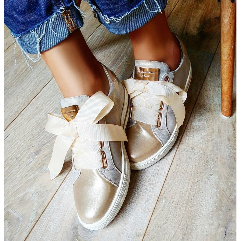 Filippo Arany nyakkendős cipő aranysárga 1