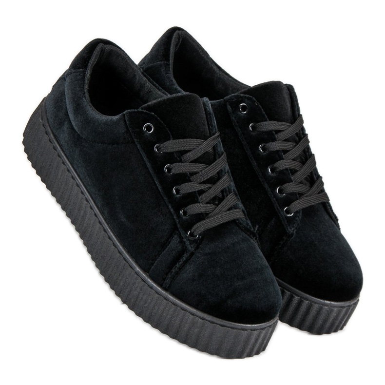 McKey Velour Creepers Sneakers fekete 1