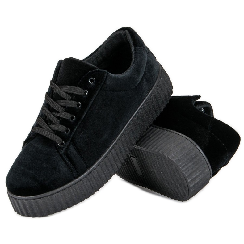 McKey Velour Creepers Sneakers fekete 2