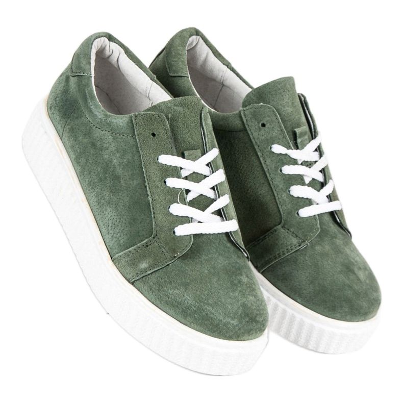 Filippo Bőr Creepers Sneakers zöld 1