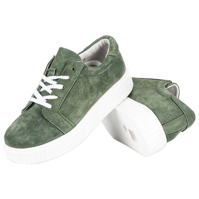 Filippo Bőr Creepers Sneakers zöld 2