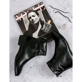 Fekete bokacsizma cipzárral 1