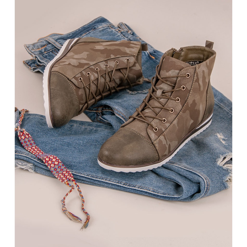 Vinceza Cipők a boka fölött Moro zöld 1