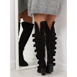 Fekete muskétás csizma FC-H115 fekete 2