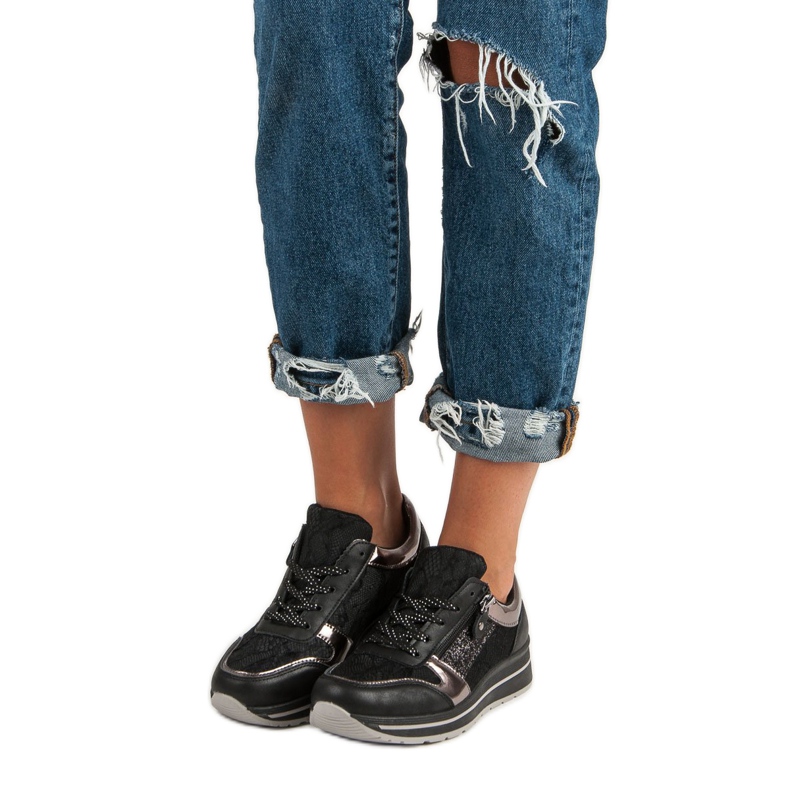 Kayla Stílusos női cipők fekete 2 Kayla Stílusos női cipők fekete 2