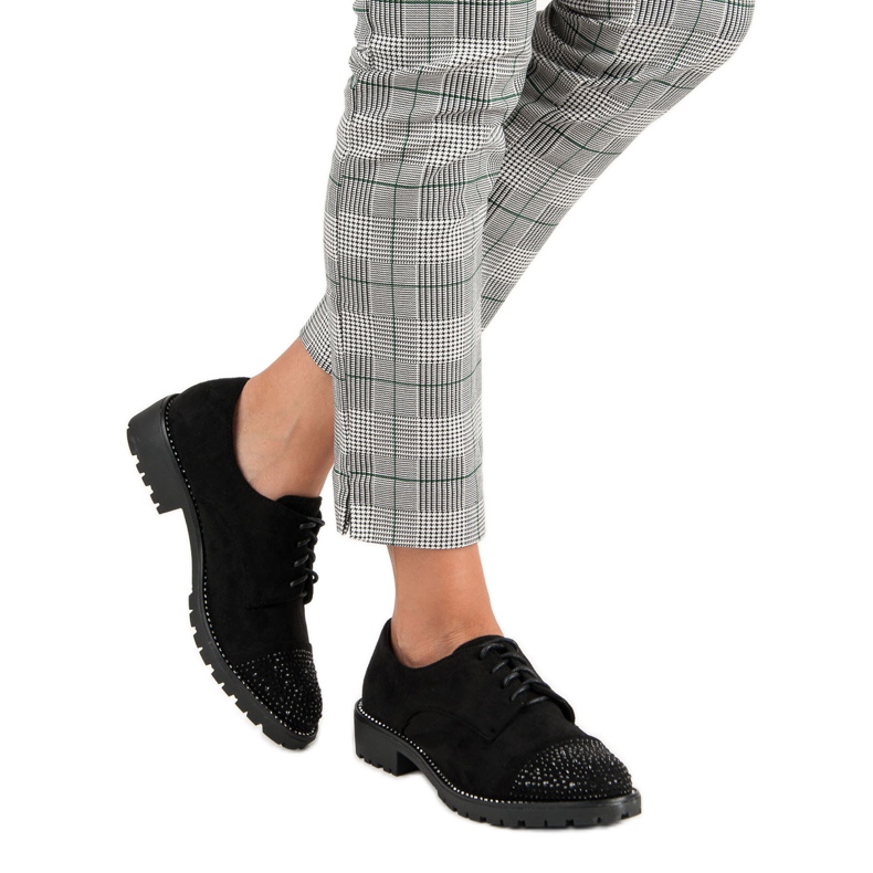 Bello Star Stílusos velúr cipő fekete 2