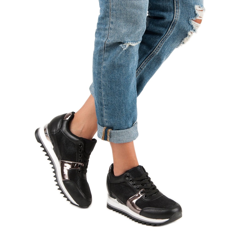 Kötett sportcipő fekete 2