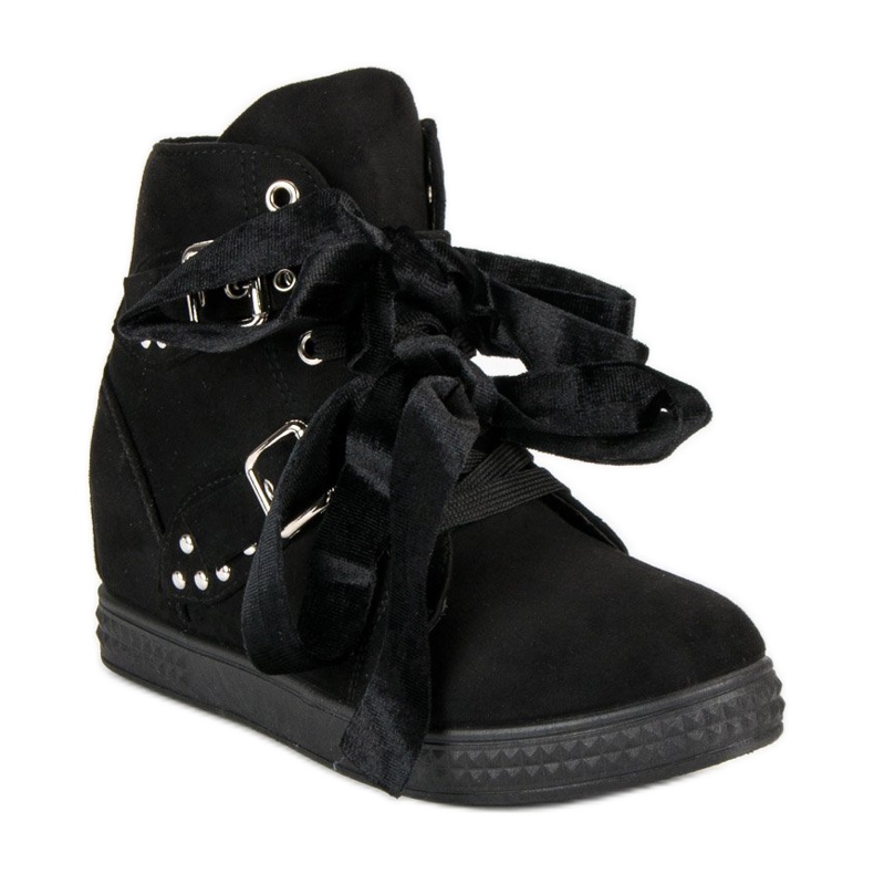 Super Me Fekete cipők íjakkal 1