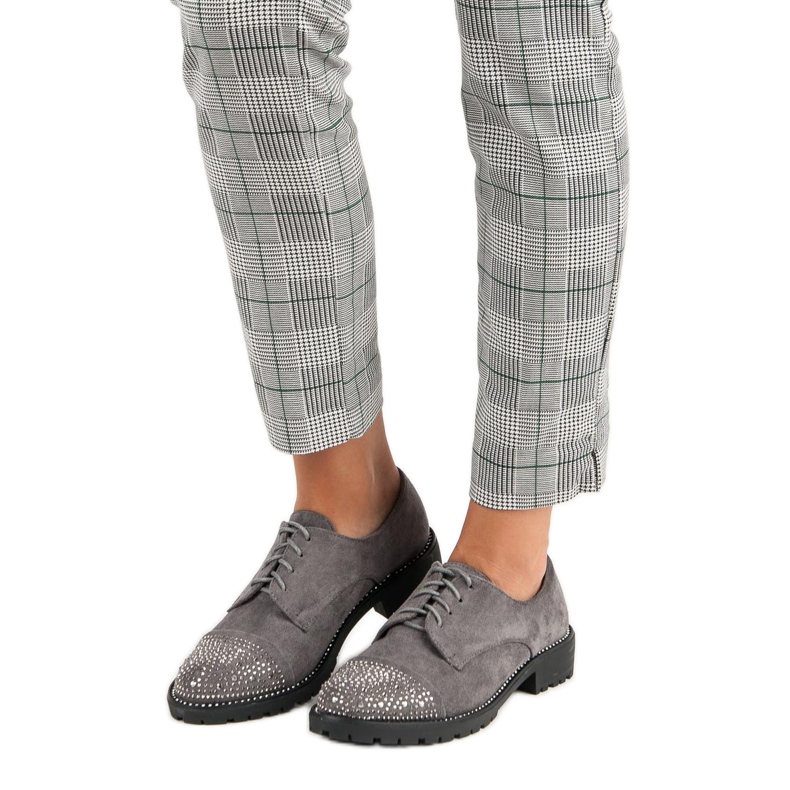 Bello Star Stílusos velúr cipő szürke 1