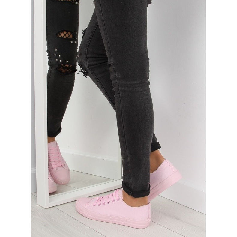 Női rózsaszín egyszínű cipők NB176 Pink 1