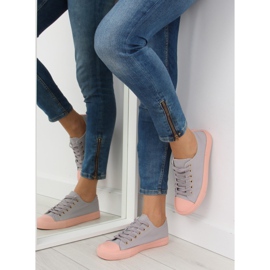 Szürke és rózsaszín női cipők BL97P GREY / PINK 2 Szürke és rózsaszín női cipők BL97P GREY / PINK 2