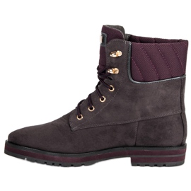 Lucky Shoes Szürke velúr munkások 1