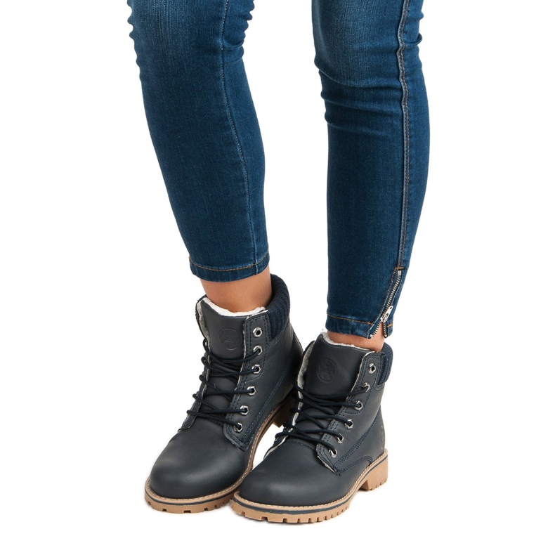 Navy Blue Trappers báránybőrrel MCKEYLOR kék 2