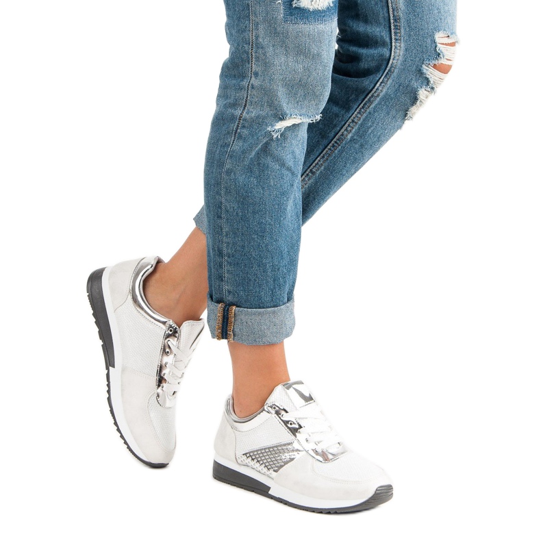 Stílusos sportcipő fehér 2