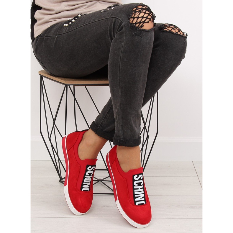 Piros női cipők NB178 Red 2