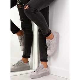 Szürke AX03 Szürke magas talpú cipők 1