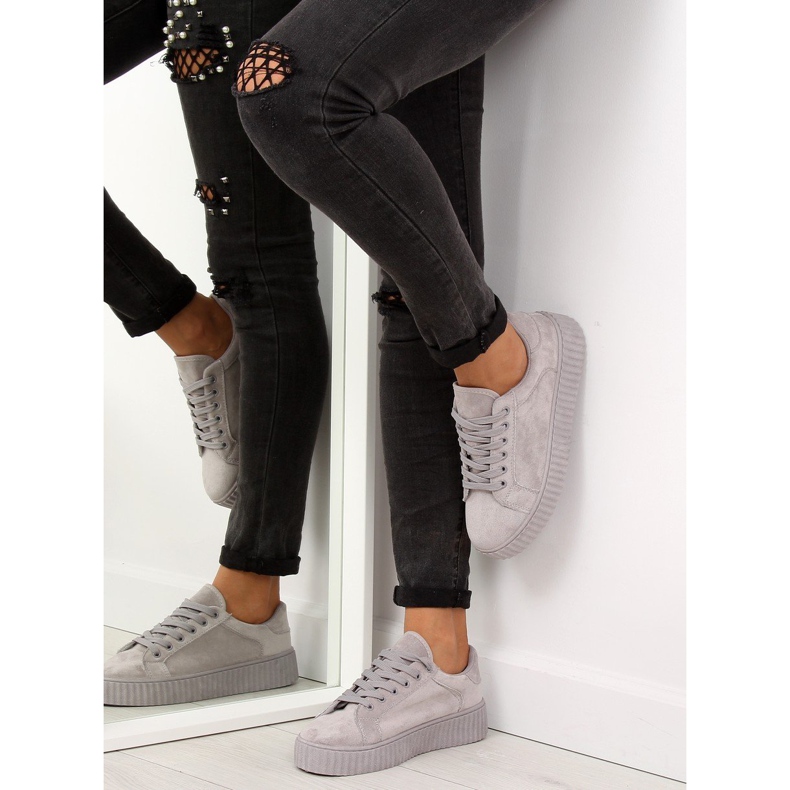 Szürke AX03 Szürke magas talpú cipők 1 Szürke AX03 Szürke magas talpú cipők 1