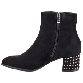 Filippo Elegáns velúr csizma fekete 1