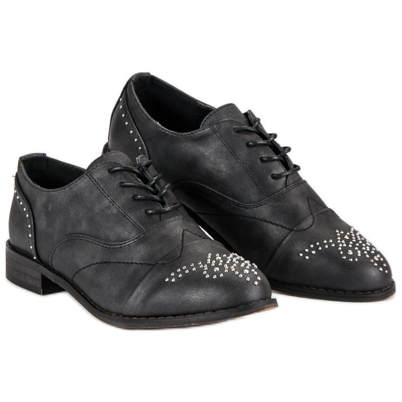 Super Me Divatos kötött cipő fekete 2