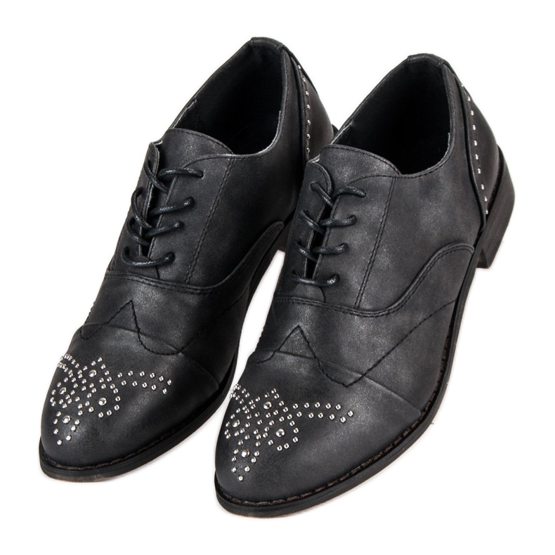 Super Me Divatos kötött cipő fekete 1