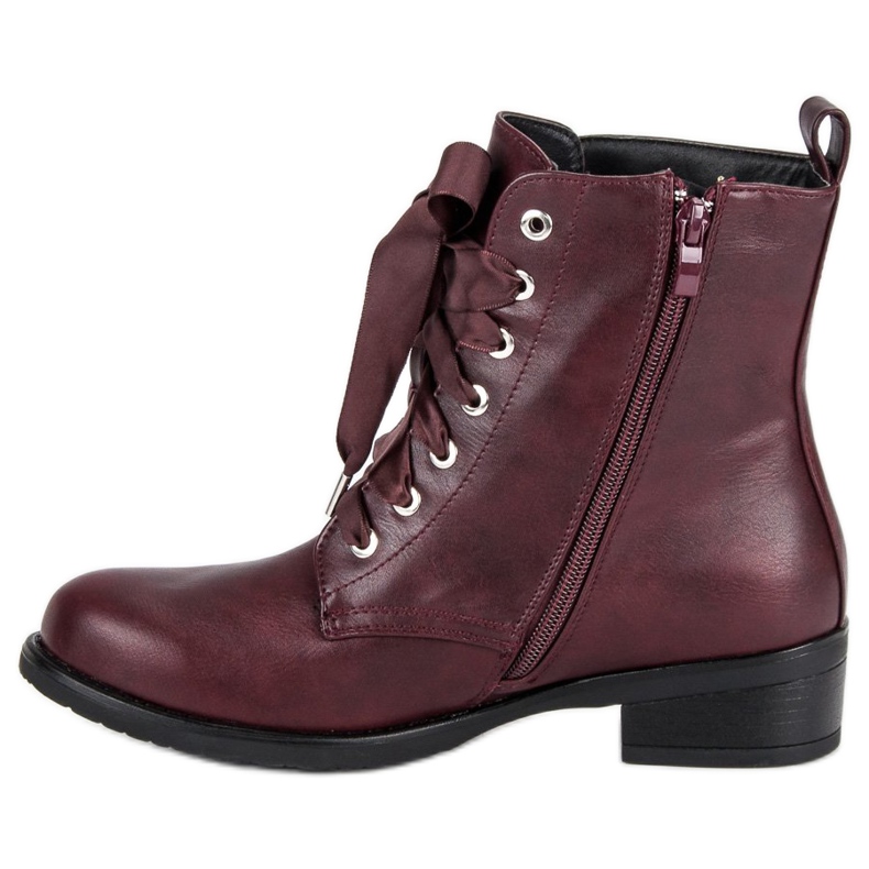 Fűzött bordó munkások piros 2