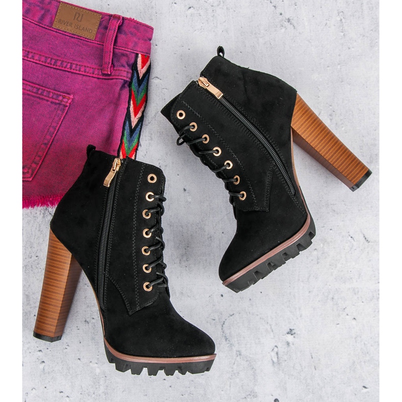 Fekete kötött bokacsizma 1