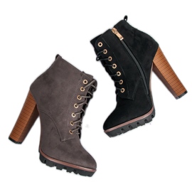 Fekete kötött bokacsizma 2